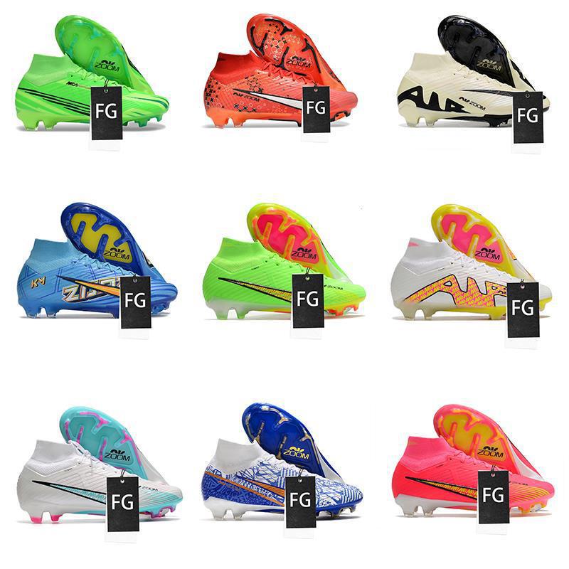 Assassin 15 High-Top Built-In Full Air Cushion Waterproof Knitted Fg Adult Training Ag Football Shoes Tf Broken Spikes Short Spikes