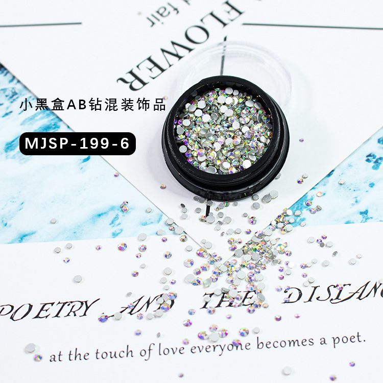 Celebridad de Internet nuevos accesorios para uñas diamante plano tamaño especial en forma de diamante de uñas mixtas Super Flash uñas Diamante pegatinas rhinestone fábrica