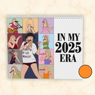 Hand Drawn T Swift Calendar Cross Border 2025 Hand Painted Taylor Calendar Music Lyrics Tour