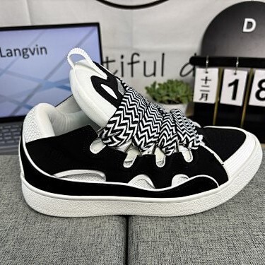 European and American Cross-Border Lanvin New Men's and Women's Couple's Trendy Sneakers, Genuine Leather Patchwork Retro Outdoor Casual Sports Shoes European and American Cross-Border Lanvin New Men's and Women's Couple's Trendy Sneakers, Genuine Leather Patchwork Retro Outdoor Casual Sports Shoes