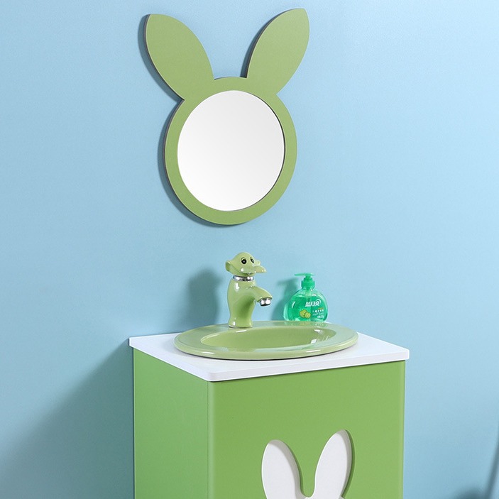 Kindergarten niños lavabo bajo encimera lavabo de color de cerámica lavabo contador cuenca niños de dibujos animados ronda cuenca Baño image 3