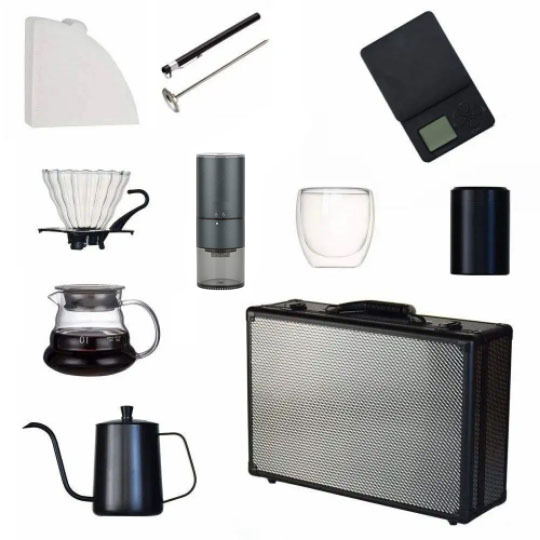 Viajes transfronterizos portátiles con básculas cajas de regalo cajas de regalo cafetera de café de preparación manual cajas de regalo cajas de café de preparación manual