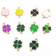 DIY Accessories Four-leaf Clover Solid Color Oil Drop Pendant Earrings Bracelet Necklace Pendant Keychain Pendant