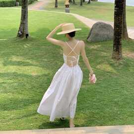 女夏季2023年新款泰国三亚海边度假裙子性感法式气质显瘦长裙