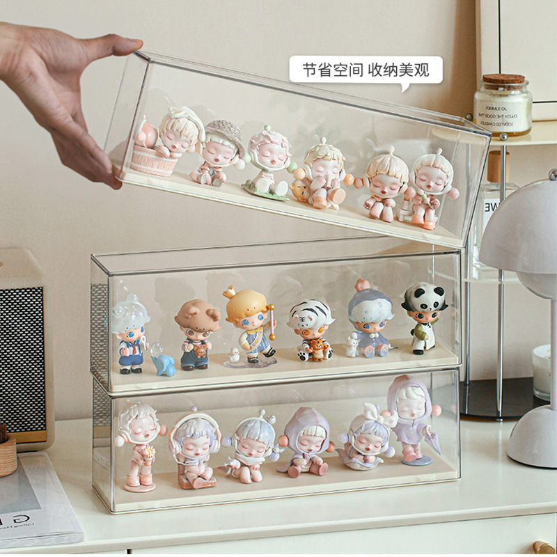 Acrylic Display Box Blind Box Storage Display Stand Bubble Mart Cute Lego Dust-Proof Cabinet Hand-Made Storage Box