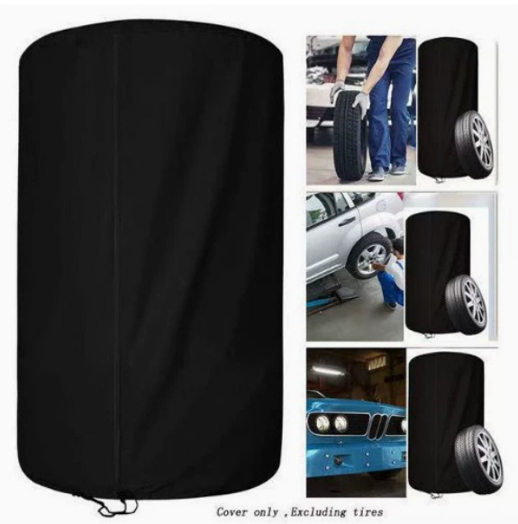 Cross-Border Car Tire Covers, Rainproof, Sunproof, Waterproof, 420D Oxford Cloth, 4-Pack, Thickened Tire Spare Tire Dust Cover