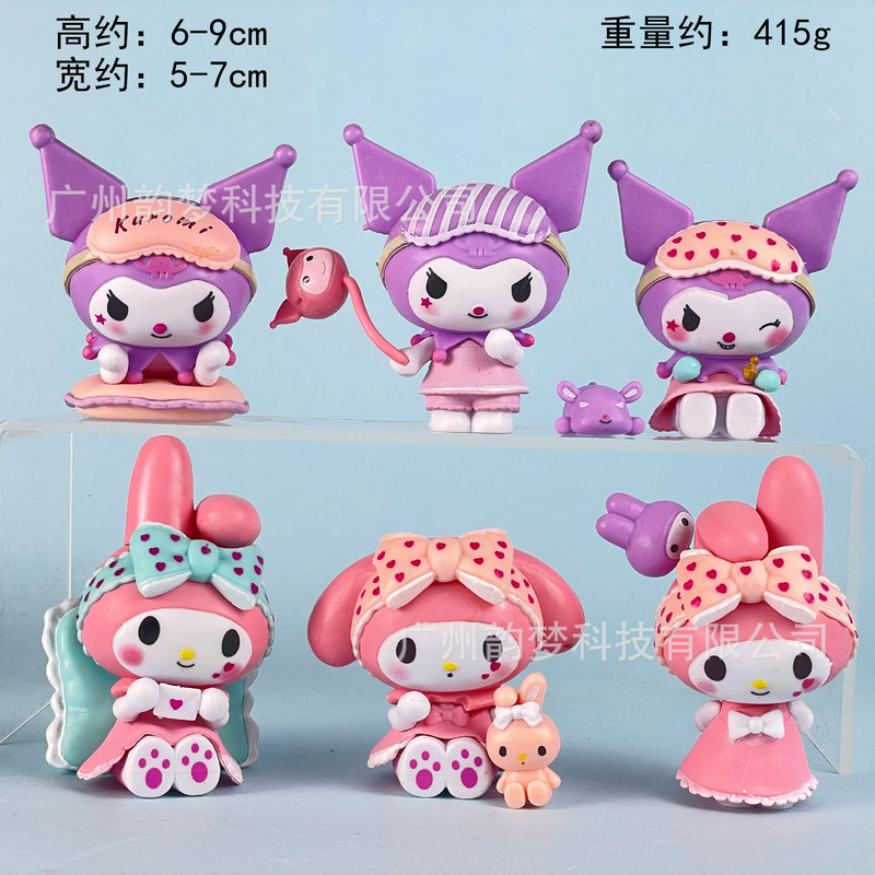 国境を越えた送料無料チェスサンリオフィギュアメロディーパチャ犬クロミブラインドボックスガシャポン人形機装飾品|undefined