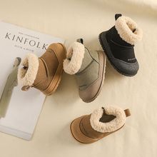 男宝宝雪地靴女童棉鞋冬季儿童加厚加绒棉靴男童鞋保暖婴儿学步鞋