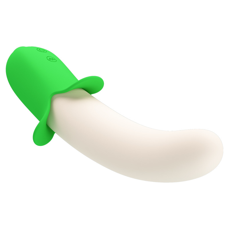 Pleasure Patti 7 Frequency Top Vibration Banana Knight Silicone Massager USB Rechargeable BI-014976_voghion.com