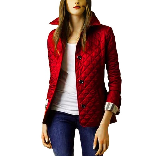 Wish's popular European and American fashionable lapel single-breasted slim-fit warm spun cotton jacket