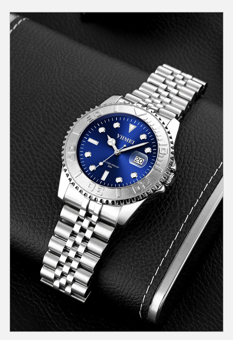 2023 Nuovo orologio di vendita caldo Orologio da uomo con cinturino in acciaio massiccio di lusso Orologio da uomo con cassa girevole Anello esterno Orologio al quarzo_voghion.com