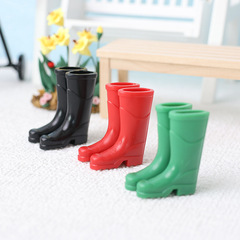 1:12 Mini Micro Toy Rain Boots ob11 Doll Shoes Silicone Rubber Boots for Dollhouse Accessories and Décor