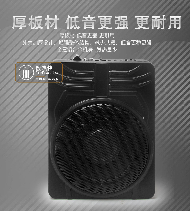 Cross-Border Direct Supply 10inch Spider Car Audio High-Power Active Mini Subwoofer Ultra-Thin Car Subwoofer Source Factory
