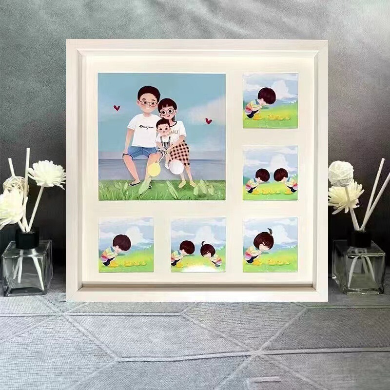 Multi-Palace Photo Frame Photo Washing Commemorative Gift Little Red Book Jiugongge Online Red Boudoir Porous Photo Frame Table Multi-Palace Photo Frame Photo Washing Commemorative Gift Little Red Book Jiugongge Online Red Boudoir Porous Photo Frame Table