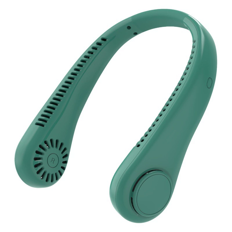 Популярный USB-вентилятор для шеи с высокой мощностью, 2025, удобный портативный бесшумный турбинный вентилятор для шеи оптом