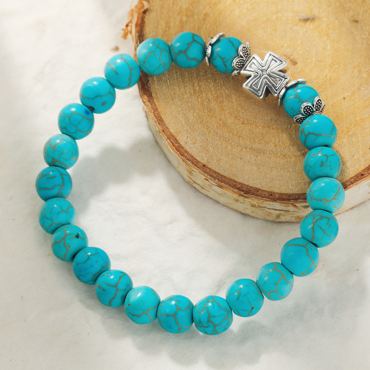 Fashion New Blue Turquoise Artistic Men's And Women's Bracelets Bohemian Bracelet display picture 4