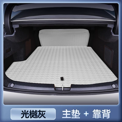 Trunk Mat: full-coverage trunk mat, car modification - magic-print-waterproof-light-gray-main-mat-second-row-backrest-platinum-intelligence-7
