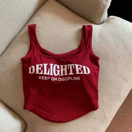 Thai red lace camisole for women, summer outerwear, beauty backless bralette, one-piece halter top with cushioned cups for shaping