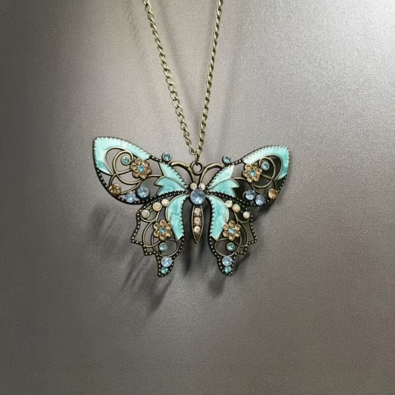 Klein Blue Butterfly Bronze Necklace | Old Goods Klein Blue Butterfly Bronze Necklace | Old Goods