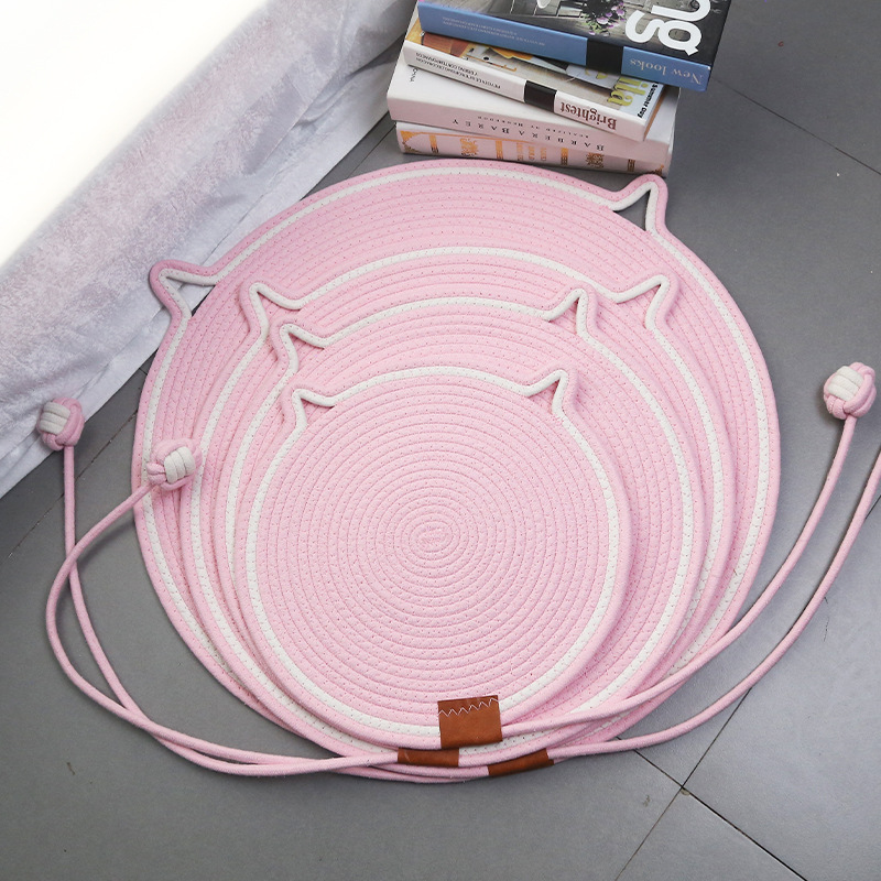 Customized Cat Scratching Mat, Scratch-Resistant, Non-Shedding, Durable, Cat Claw Sharpening Pad, Woven Cotton Rope Pet Mat, Cross-Border Wholesale