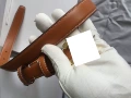 2.5 wide khaki two-layer cowhide