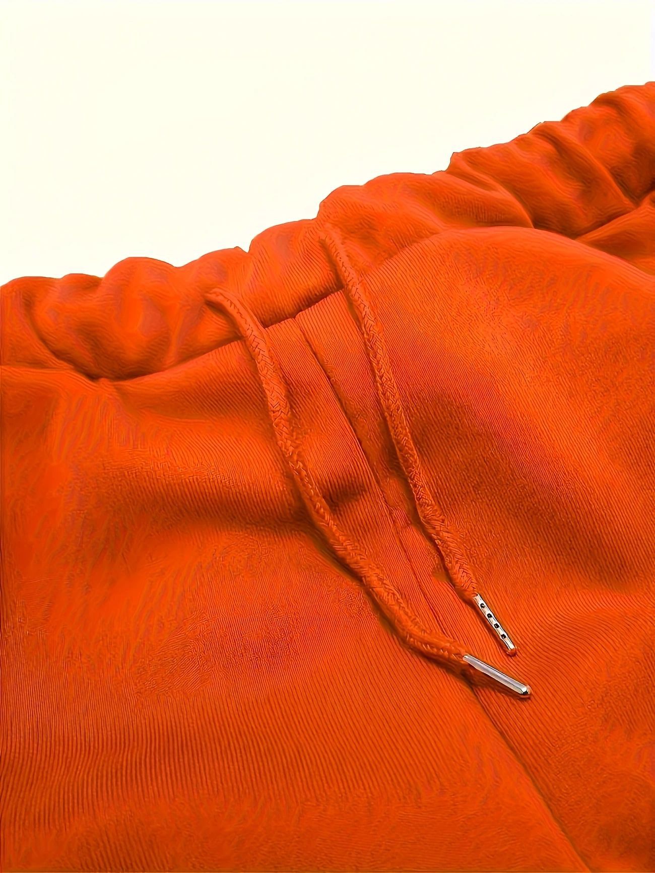 Ensemble sweat à capuche et jogging unisexe à imprimé géométrique pour femme - Pull décontracté tendance avec pantalon assorti (blanc/marron, blanc/vert)_voghion.com