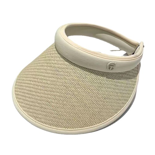 Internet celebrity new vinyl empty top hat outdoor sweet big brim sun protection sun hat anti-UV raffia straw hat wholesale