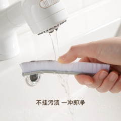 WBZ7 All-Edge Gap Scrubber for Windows and Sliding Door Tracks, Corner Scrubber for Bathroom Tiles and Walls, Kitchen Sink Cleaning Brush