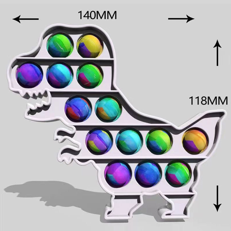 Educación temprana infantil dedo burbuja música silicona prensa dinosaurio práctica mano sensorial entrenamiento fino Juguetes