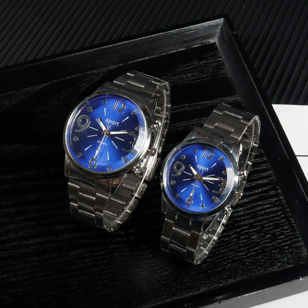 Women's dark blue silver strap