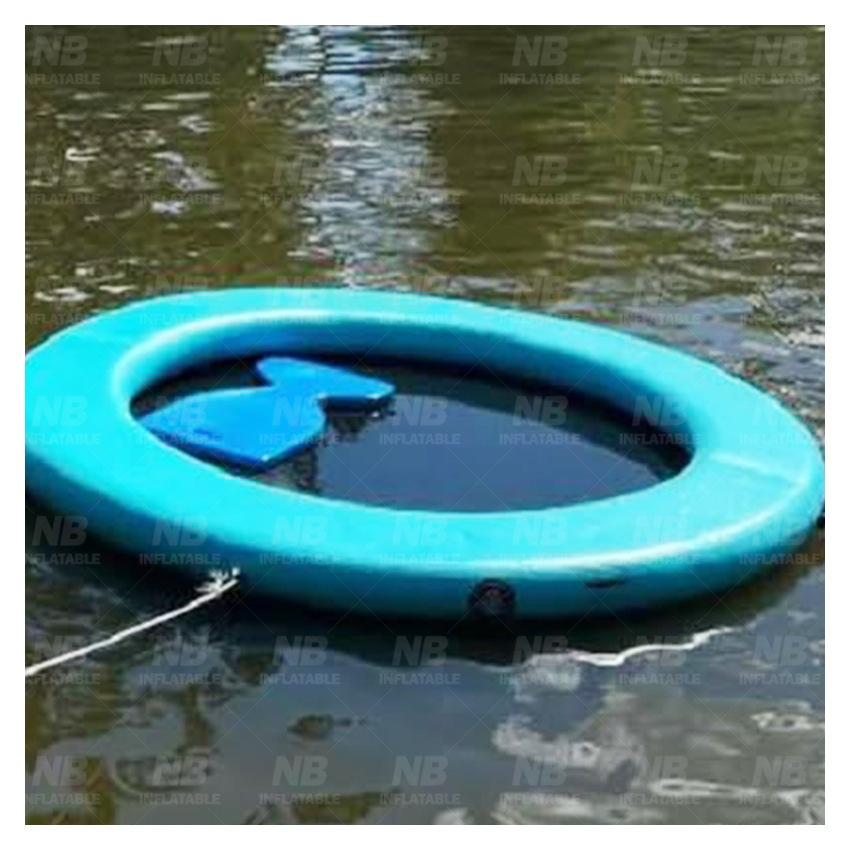 Transfronterizos flotantes redondos de agua flotante piscina inflable almohadilla anti-flotación gruesa tabla flotante de natación anti- ahogamiento