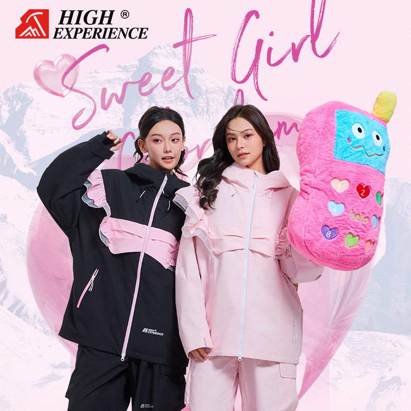 Supreme 24 New Ski Suit for Single and Double Boards, Windproof, Waterproof, Warm, Unisex Ski Jacket