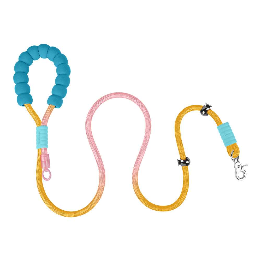 Cadena p cuerda p cuerda de tracción para perros caminando cadena pequeña y mediana gran entrenamiento de perros anti-explosión nudo de pelo dorado artículos para mascotas