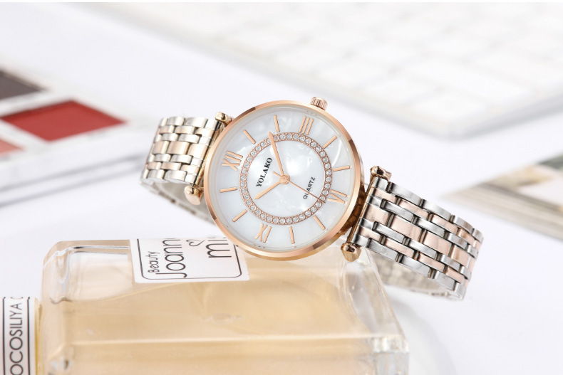 Montre à quartz pour femme Sky Star pour bébé, montre à grande roue tendance la plus vendue, montre pour femme avec bracelet en acier_voghion.com