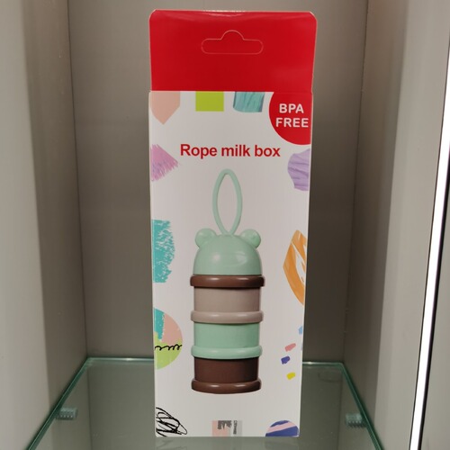Colorful Baby Triple-Layer Powdered Milk Box, Independent Layer Powdered Milk Grid, Children Portable Rotating Powdered Milk Box, Color Box Packaging