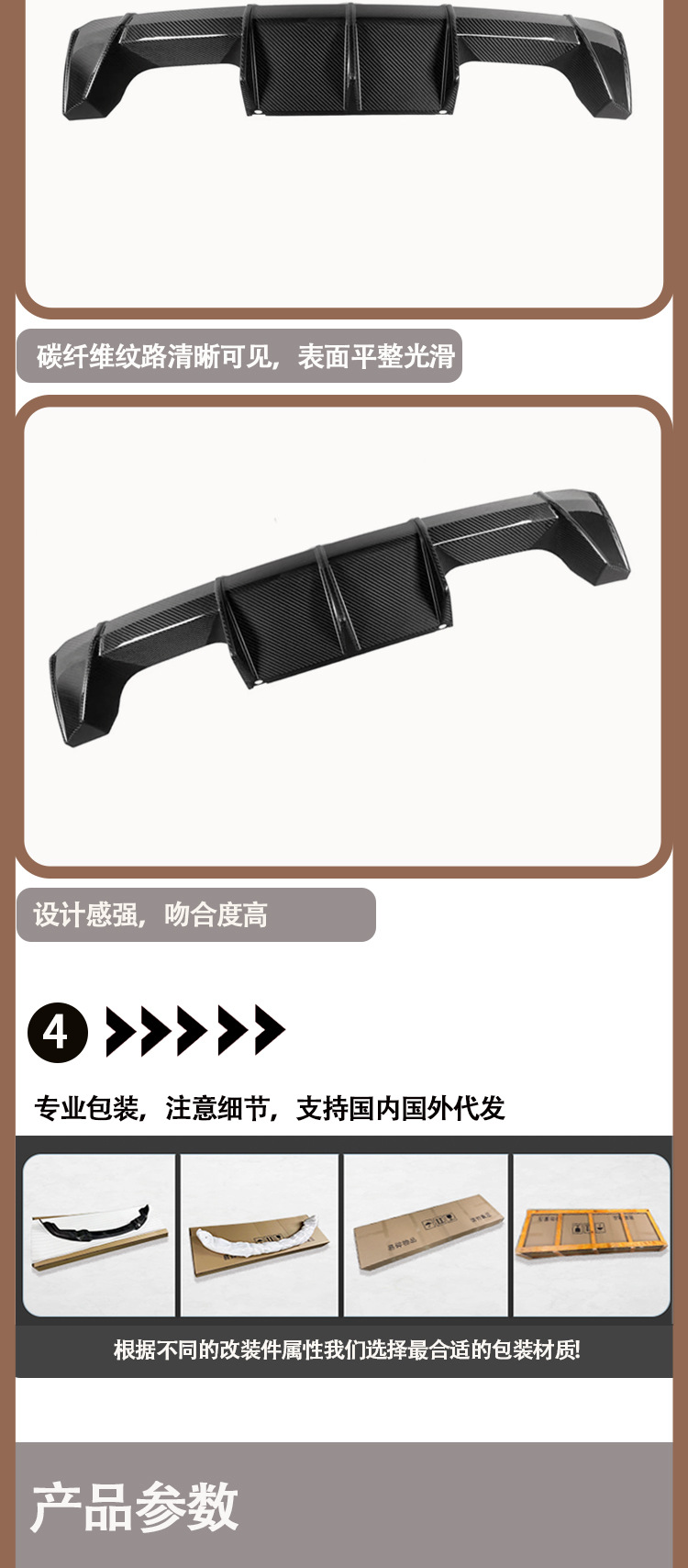 New BMW M4 G82 MP carbon fiber rear lip tail lip rear spoiler for 2020-IN