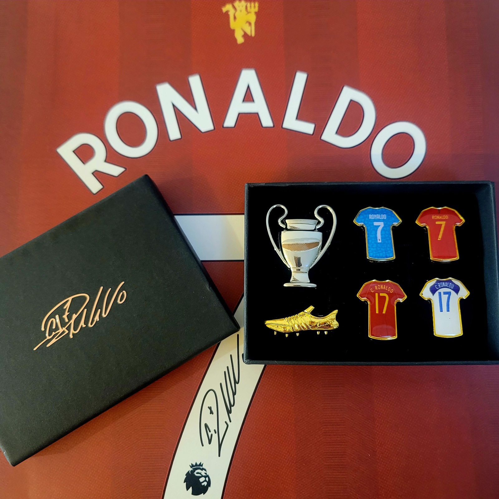 Messi Ronaldo camiseta insignia marco de madera sólida recuerdos de fútbol hechos a mano alrededor del cumpleaños del novio Regalo del festival de Qixi image 39