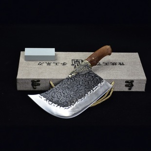 Longquan Kitchen Knife Household Chopper Chef Special Knife Kitchen Quick Sharp Chopping Bone Chopping Knife Manual Forging