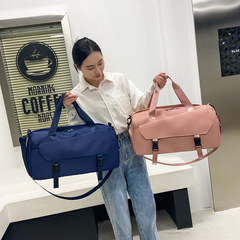 休閒運動健身包女乾濕分離獨立鞋倉手提斜挎旅行包牛津布行李包