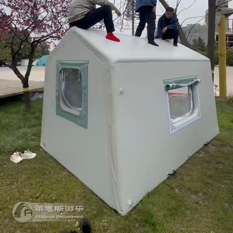 Inflatable tent made of woven fabric, suitable for self-driving camping, emergency rescue inflatable tent, vehicle-mounted, no steel frame required