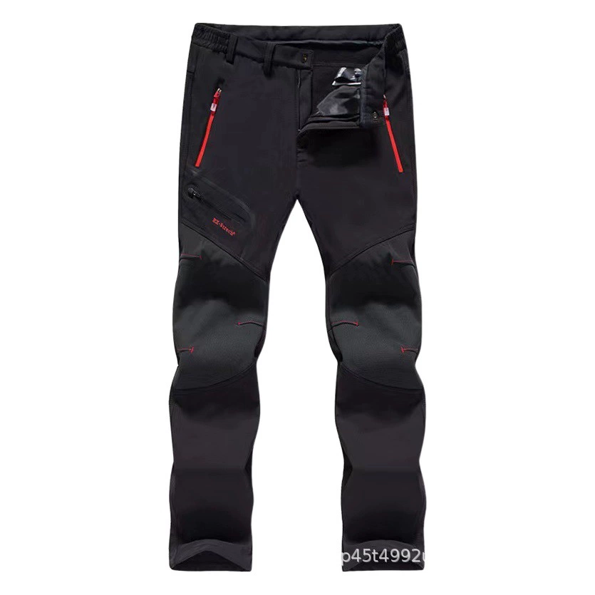 Штурмовые штаны на открытом воздухе быстрорежущие эластичные штурмовые штаны ветрозащитные, водонепроницаемые, износостойкие и дышащие быстро сухие, бархатные толстые брюки с мягкой оболочкой мужчины