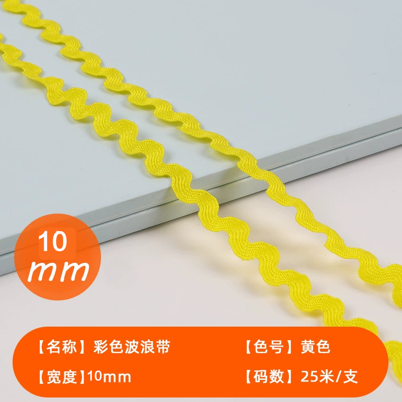 Spot venta directa 10mm color marinero borde curvo onda línea curva correas marinero S cinturón encaje