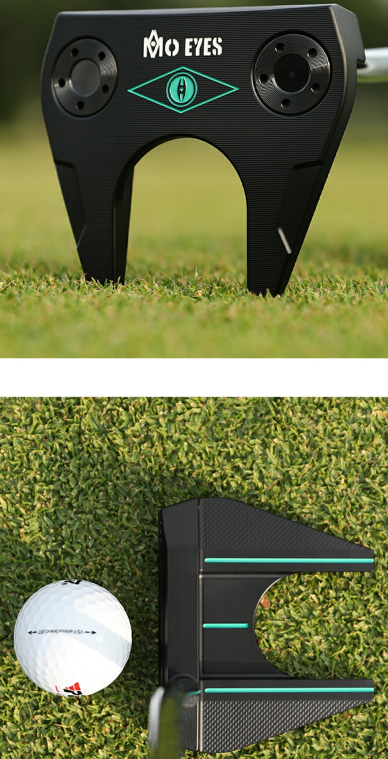 Gậy putter golf Moeyes Magic Eye nam S20C sắt mềm rèn, chiều dài 34 inch — TUG058-Putter vàng đen [với nắp đầu], 【TUG058】Đen và xanh lá (cột thép) tay phải nữ + bọc đầu cột chi tiết 7