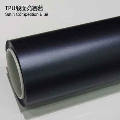 Satin Silk Surface Colorful Car — Auto Color Change Film - tpu-satin-race-blue-1524m15m