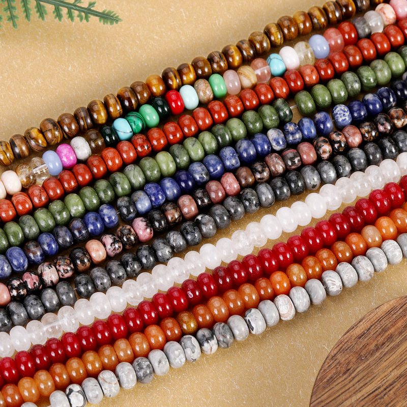 8*5mm Natural Stone Chalcedony Abacus Beads Loose Beads DIY Jewelry Accessories Agate Spacer Beads Positioning Beads Wholesale