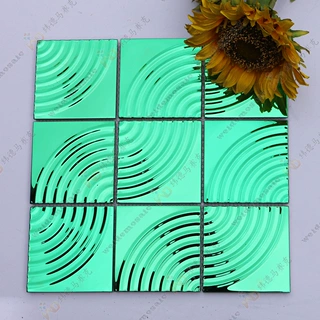 纬德定制绿色不锈钢马赛克Green Stainless Steel Mosaic Tiles