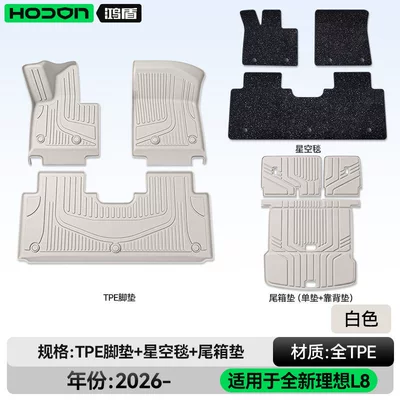 Modelə uyğun ayaqaltı – Carpet Floor Mat - ideal-l8livis-26-models-five-seats-package-model-white-tpe-black-starry-sky-blanket-trunk-single-cushion-back-cushion