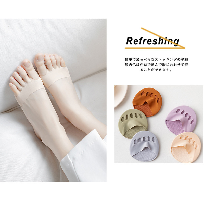 Summer thin invisible socks women's low-cut sweat-absorbent non-slip breathable socks sandals high heel cotton bottom thick ankle socks