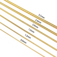 欧美热销真空电镀圆蛇骨链钛钢项链配链配饰女士不锈钢锁骨圆蛇链