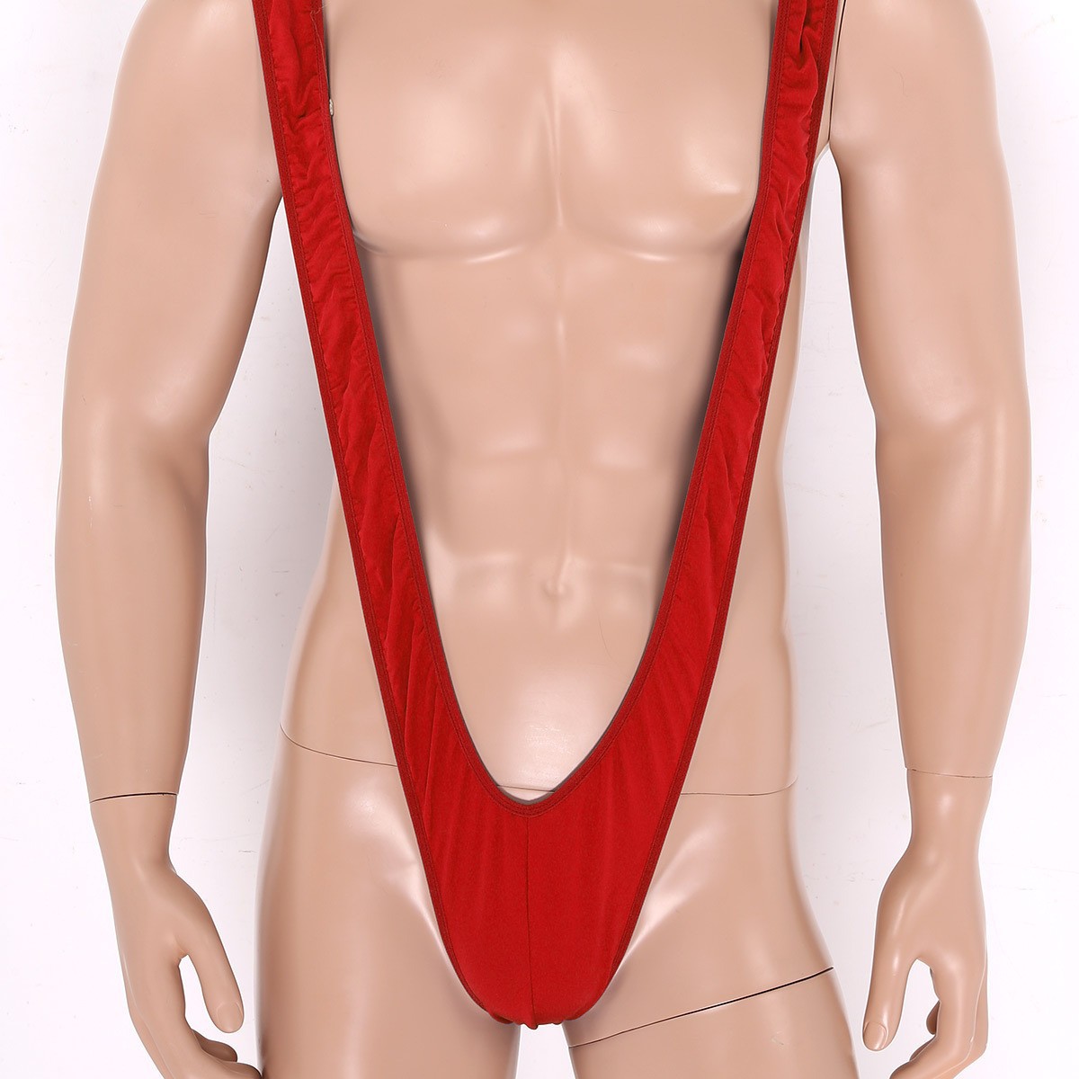 De los hombres de una pieza bikini sexy mono BiB Tanga traje de baño V-correa calzoncillos